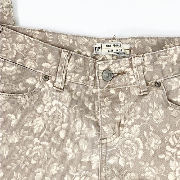 Free People Millennium Floral Skinny Jeans 26 - Picture 4 of 6